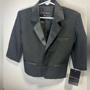 New Size 3T  Boys' Black Blazer Suit Coat Tux Jacket